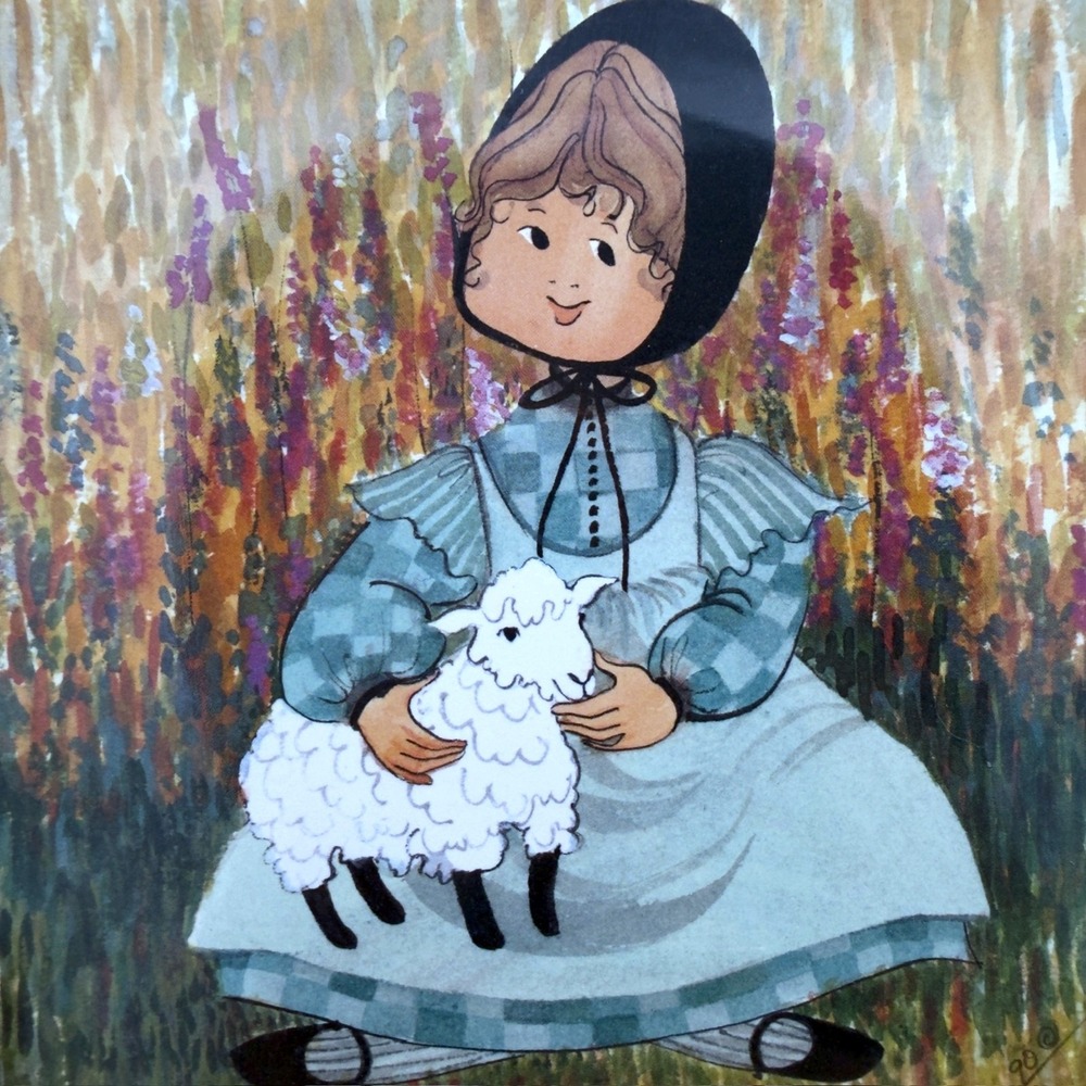 VTG 1990 P. Buckley Moss Stephanie's Lamb Print Signed Numbered 191/1000 8x10